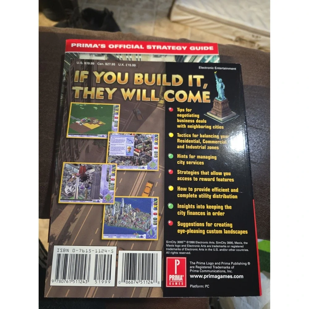 SimCity Game Manuals Lot Of 5 Books 3000, 2000, Farm, Strategies & Secrets Used